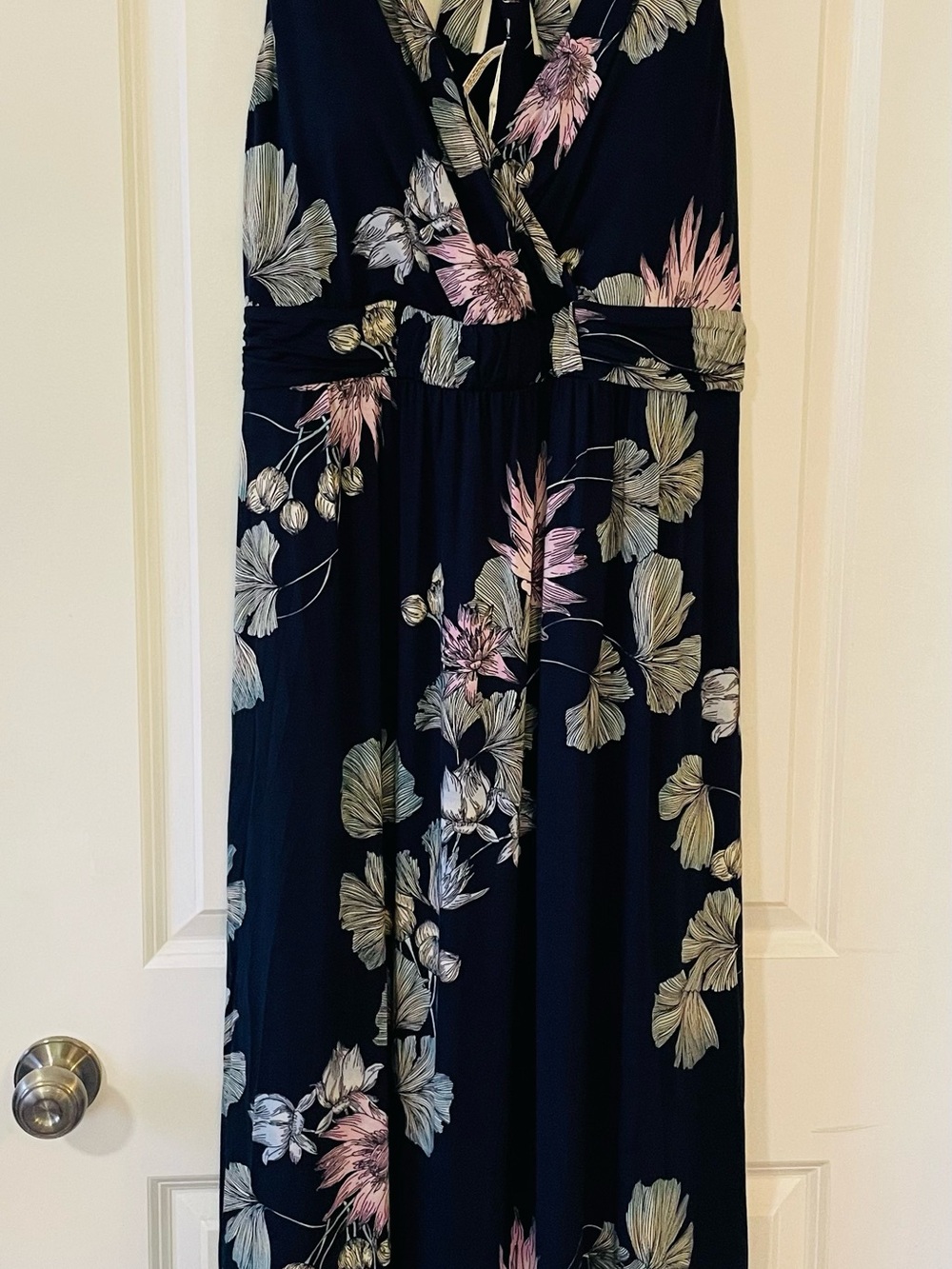 Soma Navy Floral Wrap Maxi Dress - Picture 6 of 13